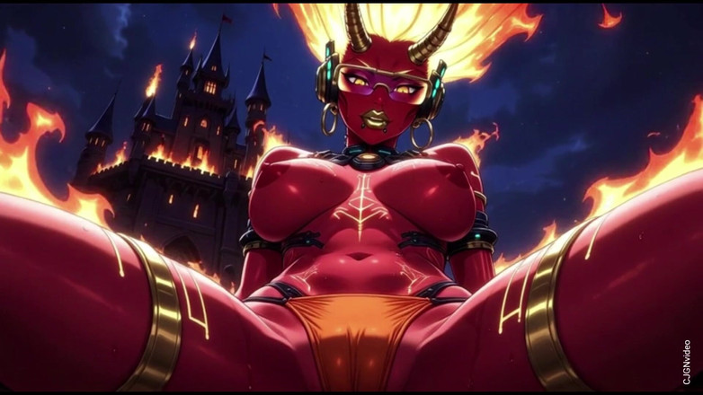 Hot girl dancing: 94. 불의 섹시한 포즈의 핫한 악마 (AI 애니메이션)