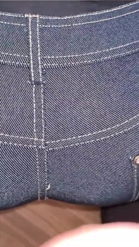Tranny Jeans Walk, Blowjob & Cum on Ass