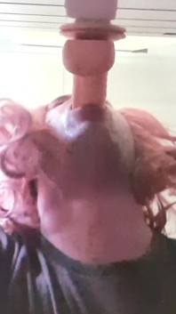 Crossdresser Pina Dildo Deepthroat Swallowing Hard Hals