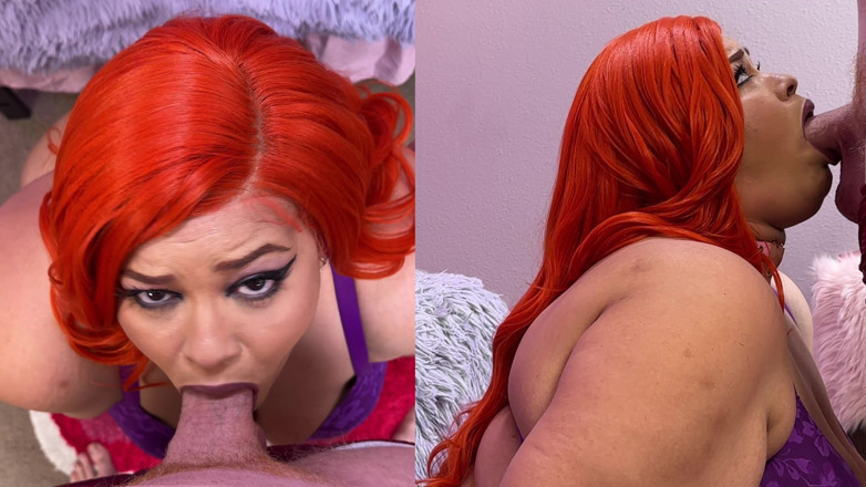 Big big cherry: Blowjob POV and Side View Dual Screen