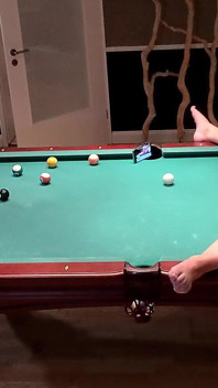 Kinky and Pervers Pool Game! Guy Dominated by Tranny Girl!