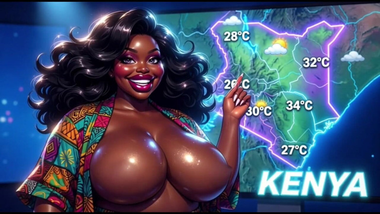 Hot girl dancing: 312. Weather Around the World, Comic Style, Ai