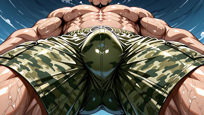 Erotic Man: Ai 色情肌肉男混合软核隆起