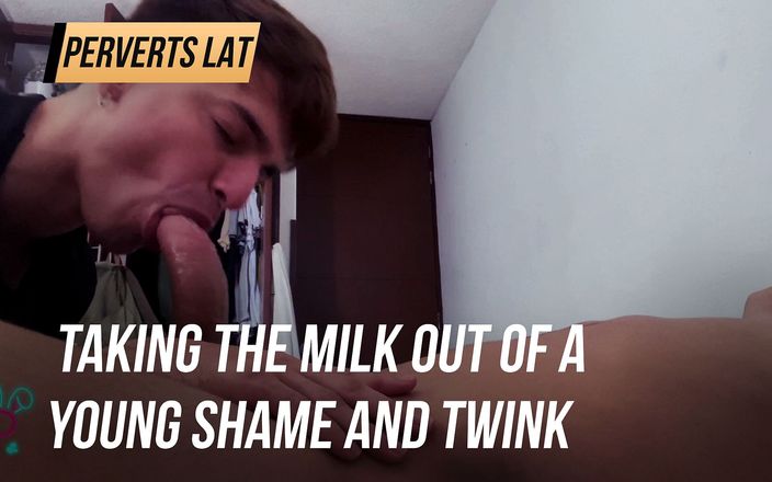 Perverts Lat: Sacando la leche de una joven vergüenza y twink