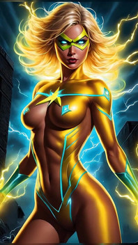 Naakte Volt Radiance Elektrische Storm