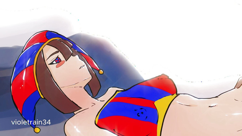 violetrain34: Pomni geht ins bett und lässt einen mann sie ficken...