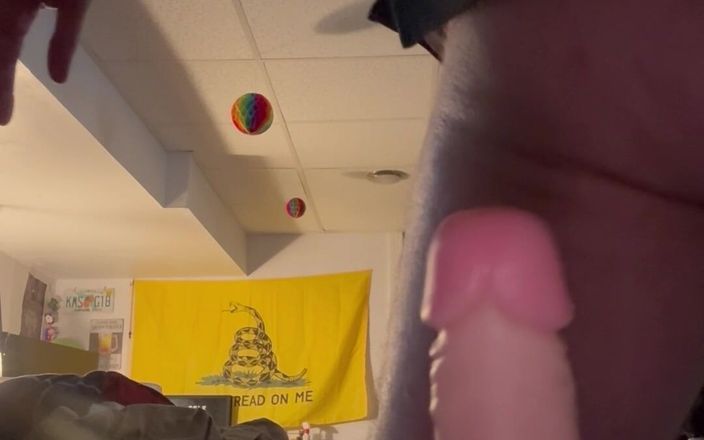 Baby dick production: Bouncing up and Down to Cum