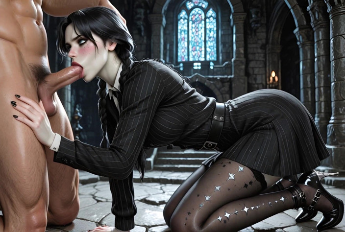 You top AI: Wednesday Addams Wurde Gelangweilt Und Verführte Ihren Butler in Der...