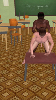 4K vertikální animovaná 3D gay scéna - vášnivý okamžik zezadu