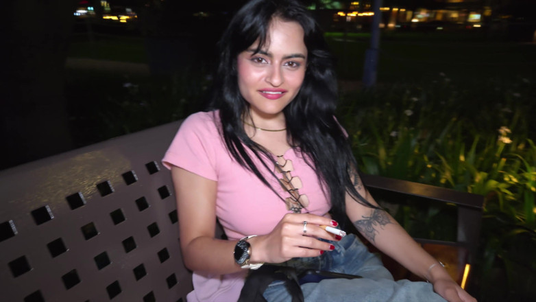cxlila: Amateur Public Pickup: Latina Fan with Pornhub Backpack Gives Deepthroat...