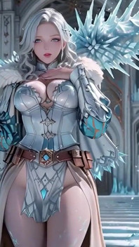 Silver-haired Ice Queen! Kneeling in the Frozen Castle, Her Cold Armor Hides so Many Secrets.