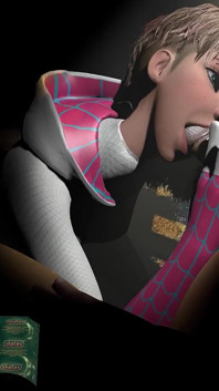 Spider Gwen pik zuigen