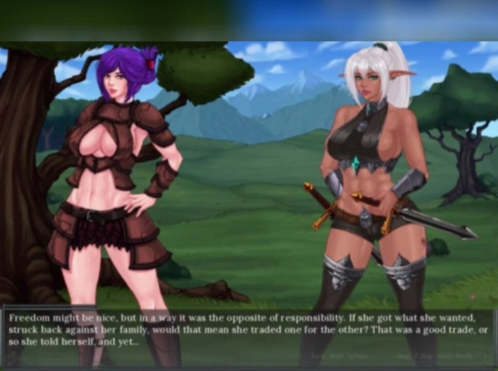 3DXXXTEEN2 Cartoon: Sabia și Kia sunt fete sexy obraznice. Sex cu desene animate...