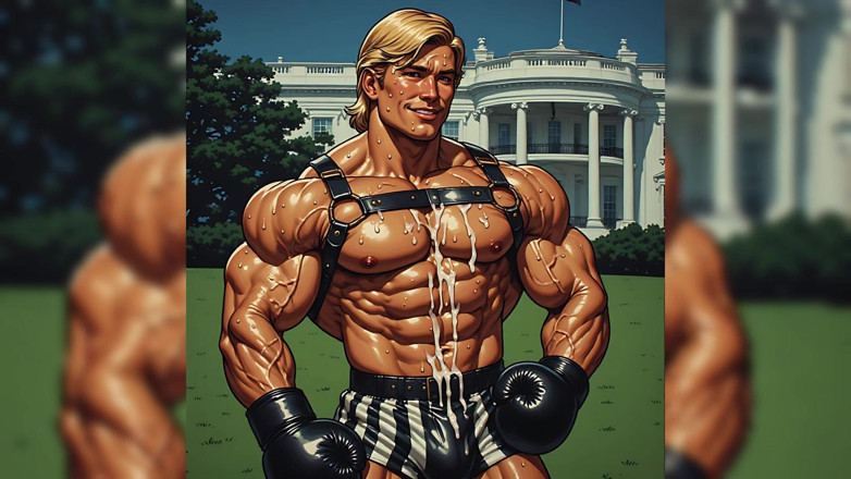 Erotic Man: Arte de homens musculosos cobertos de porra