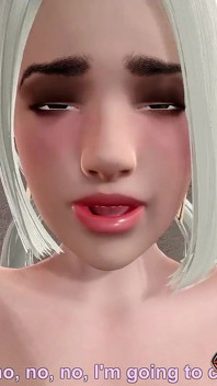 Sexy blonďatá elfka má vánoční dárek pro mě - šukej její kundičku na posteli 3d animace