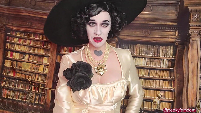 Geeky Femdom: Lady Dimitrescu, світовий широкий світ, інструкція з дрочки