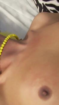 Yellow lingerie and ass fingering make Asian ladyboy Neth cum
