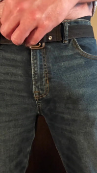 Stepdaddy Creams up His Semi-hard Big Bear Cock