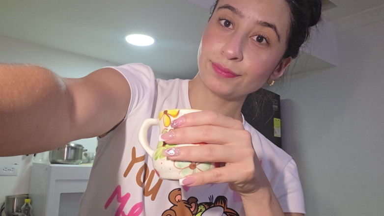 alexia twerk videos: Chille koffiesessie gewoon praten en ontspannen