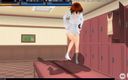H3DC: 3D Hentai meia-irmã é fodida no vestiário