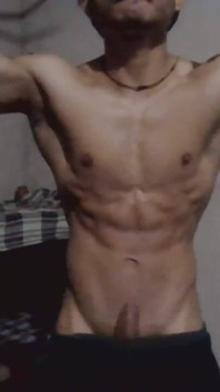 A Muscular Teen Boy Show His Body