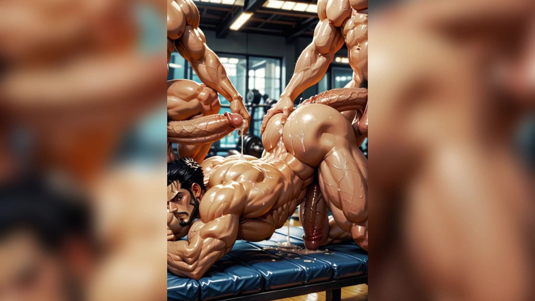 AI gay porn: Ai riesiger schwanz ficken schwulen arsch sperma