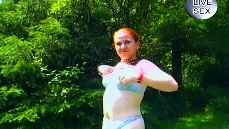 ORGASMX: Redhead Babe Sucks Throbbing Cock Outdoors and Fingers Dripping Pussy