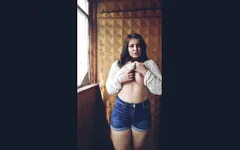 Fucking myself with a dildo and having fun with a vibrator on the balcony