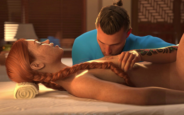 3D Cartoon Porn: Şehvet masaj odası 2 - Antony ondan sakso çektikten sonra Anette'in götünü sikiyor