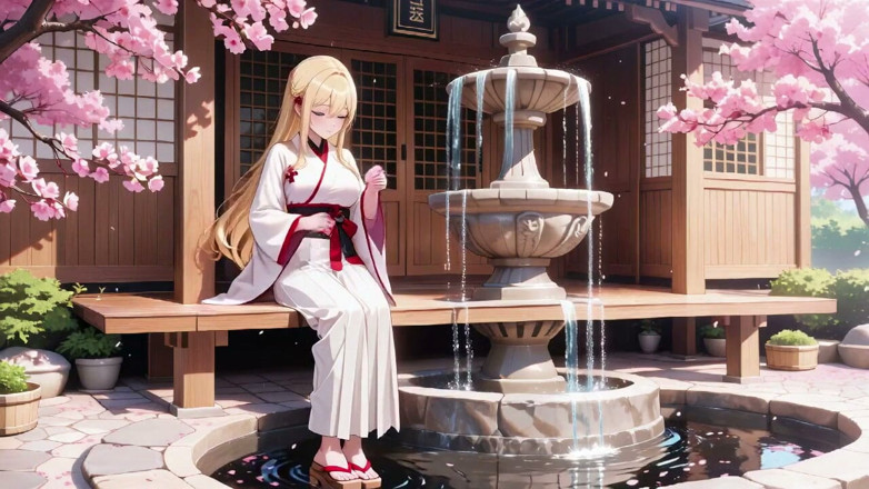 Tay Swift X: Blonde Miko in the Shrine! Taboo Whispers Under Cherry Blossoms,...