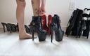 Roxy the Brat: Фетиш в обуви стриптизерши примеряют каблуки