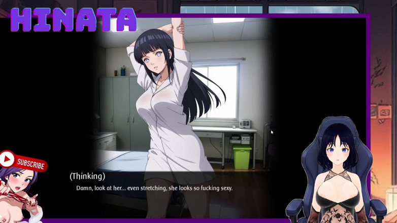 Hinata Queen: Eu espio Hinata enquanto ela se exercita no hospital com...
