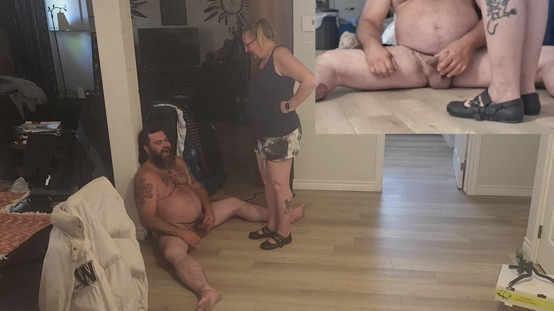 Miss jj chose: Full Weight on His Two Balls
