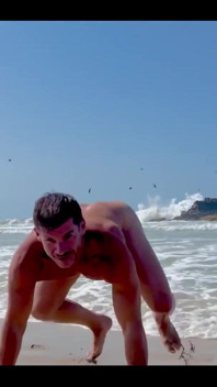 Naked Workout in Zipolite Mexico. Jumping Jacks with a Sprawl