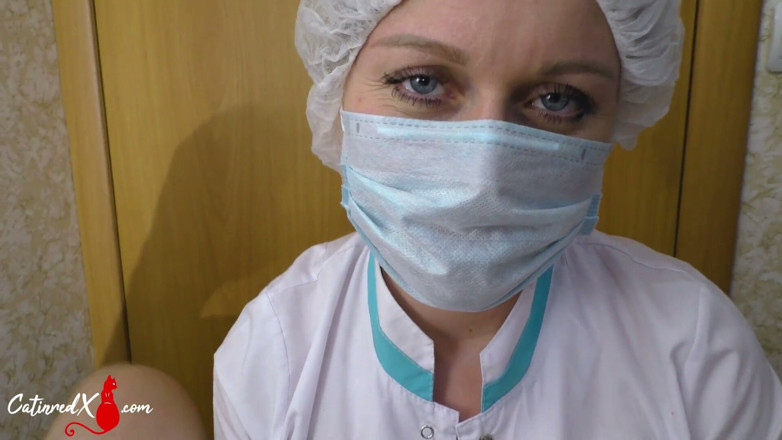 Catin Red: Doctor girl handjob and sucking dick