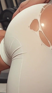 Creamy Pussy Fuck! Gym Sex! Ripped Leggings Fuck Doggystyle