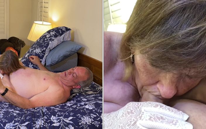 Carmen Angel: Mormor Carmens fars dag kuksugande, sperma i munnen, sperma spottande...