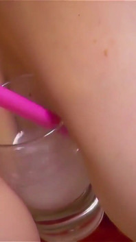 Cum Eating Through a Straw