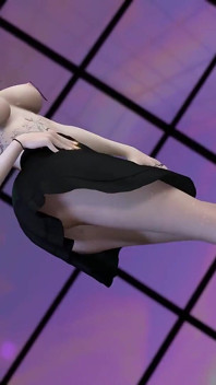 3D chuda azjatycka striptizerka nago jej idealny taniec tyłek dla ciebie