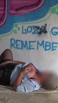 Abandoned Building Floor Whore - Julie Wanks Her Cunt on the Dirty Floor