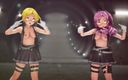 Mmd anime girls: Mmd R-18 anime cô gái khiêu vũ sexy clip 257