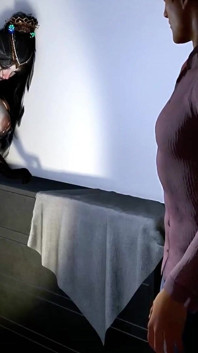 3 boyutlu iri güzel kadın seksi iç çamaşırlı sürtük büyük yarakla aldatıyor