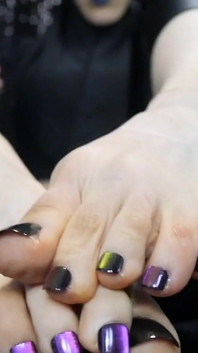 Mesmerizing Iridescent Nails Arabian Foot Worship