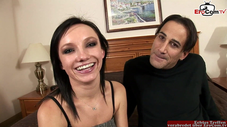 EroCom: Skinny slut with small tits and her boyfriend at a...
