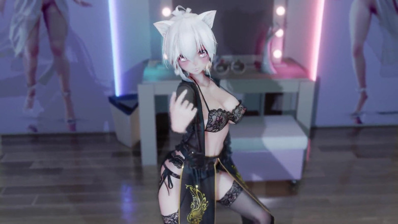 MikuMotion: Gfriend-mago oude stijl; Elegante Cheongsam; Kruisloze zwarte netkousen