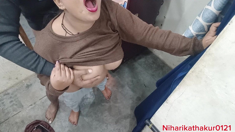 Niharika Thakur: Menina fodida na geladeira da cozinha, gozada no cu