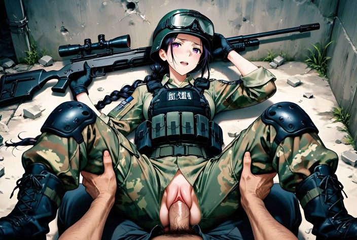Hentoria: Military Girl Realized Love Is Better Than War - Hard Fuck...