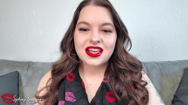 Sydney screams fetish: Glanzende rode lippen Joi