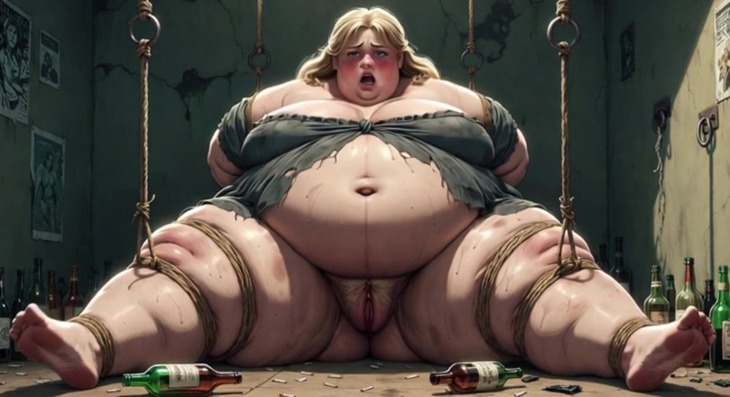 YOUR BEST FANTASY: Donnona bianca schiava incinta in schiavitù - disperata per creampie gangbang