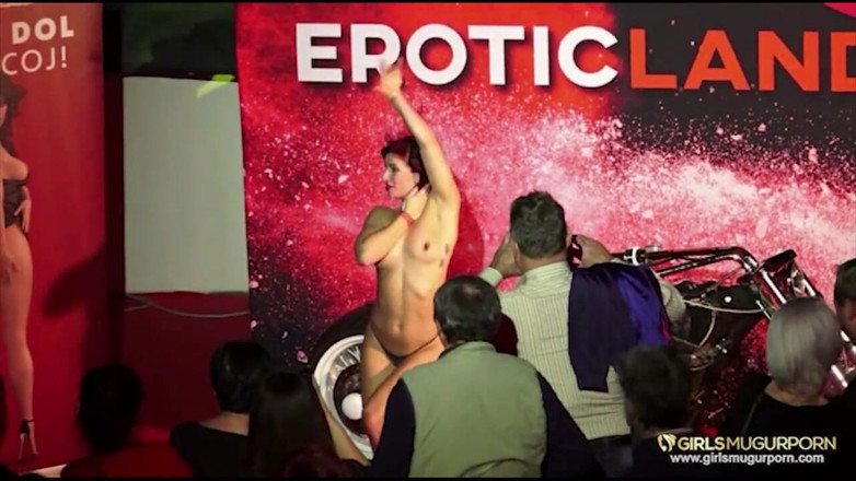 Mugur's World: Small tits babe performing on stage with Mugur